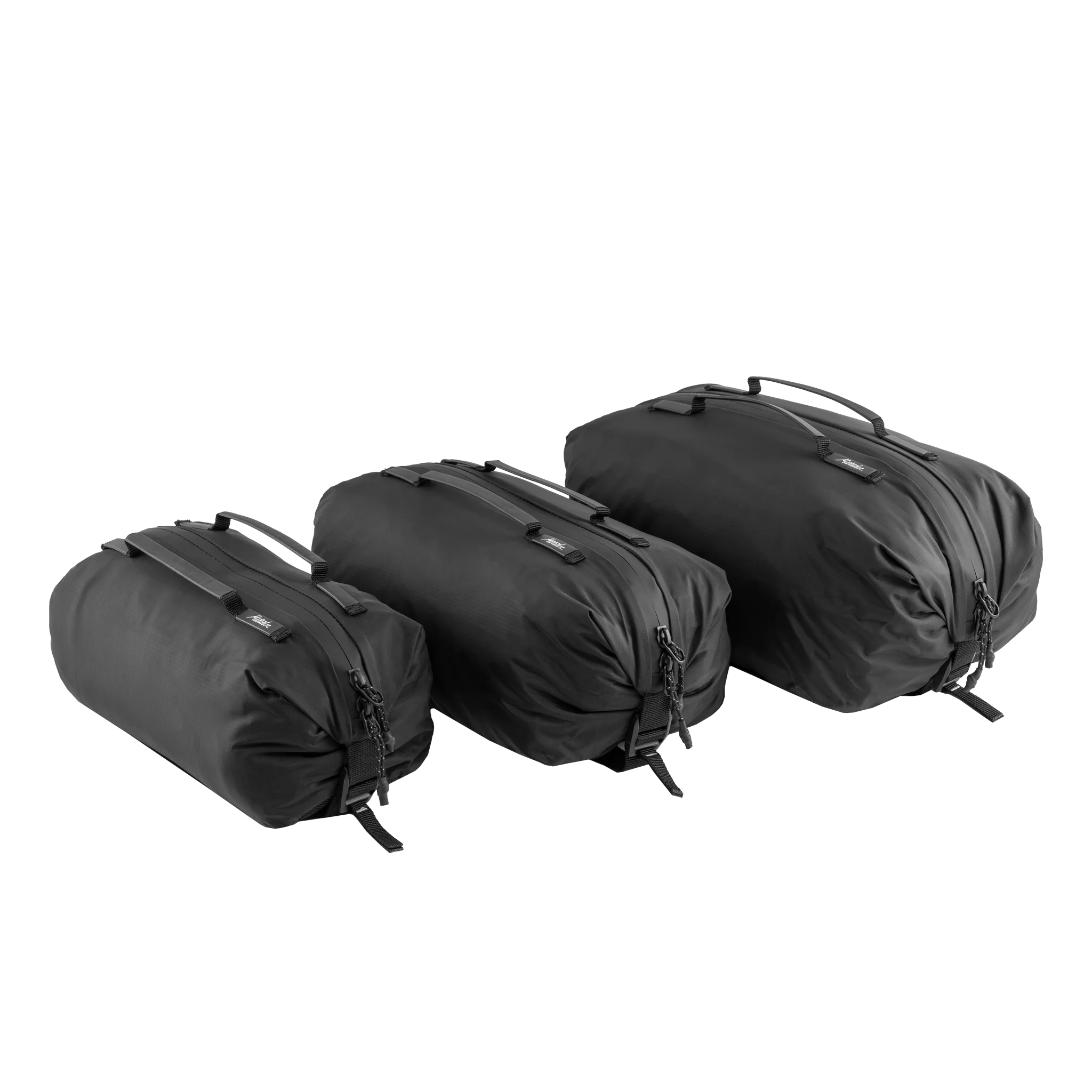 Matador Gear Cube Set 3-Pack in black, three weatherproof packing cubes